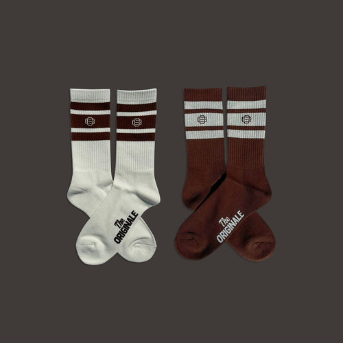 Everyday Socks Beige/Brown 2x Pack